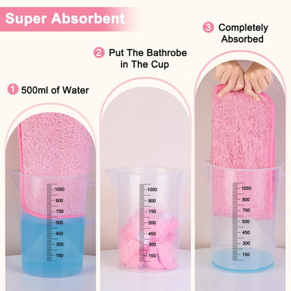Super Absorbent Dog Bathrobe and Towels for Quick Drying - Large Soft Dog Drying Robes with Adjustable Features